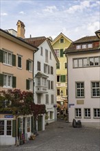 Narrow alleys in the old town of Zurich