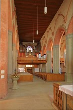 Interior view of the Romanesque Regiswindis Church