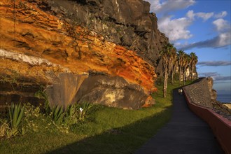 Path along coloured lava rocks