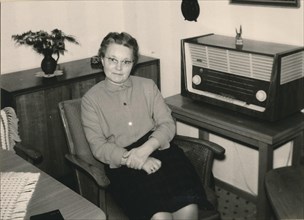 Symbolic image for the 100th anniversary of radio: German living room 1962