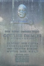 Gottlieb Daimler Monument with relief and inscription