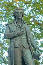 Monument with sculpture by Friedrich Schiller