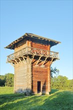 Reconstructed historical Roman tower on the Upper Germanic-Rhaetian Limes