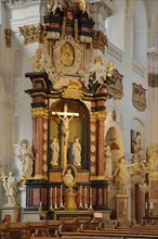 Altar with crucifix of the baroque St. Martin's Church