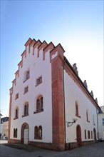 Back of the historic Altes Kaufhaus with stepped gable