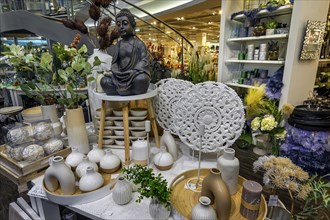 Ceramics and kitsch articles in a furniture store