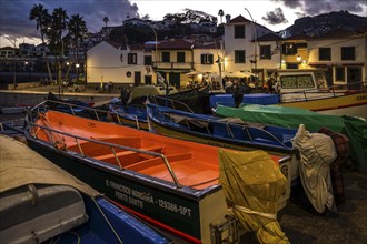 Harbour with colourful fishing boats