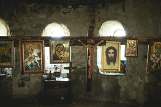 Icons in the old church of Okumi