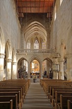 Interior view of the Gothic town church St. Dionys