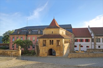 Inner courtyard with Erhard's chapel of the Romanesque Comburg monastery complex