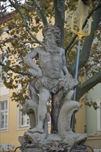 Sculpture Neptune with Trident on the Fork Man