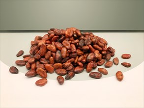 Roasted cocoa beans made from natural chocolate