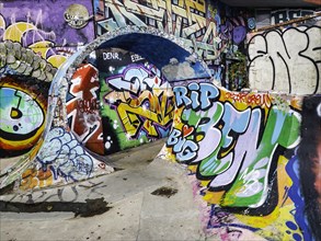 Graffiti in the autonomous city of Christiania in Copenhagen