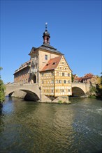 Historic Old Town Hall on the Regnitz with Upper Bridge
