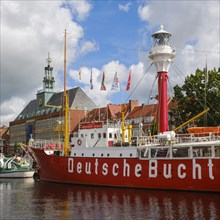 Museum Ship Amrumbank German Bight and the Town Hall