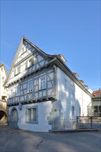 Grey half-timbered house Buergermuehle
