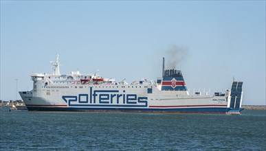 Polferries ferry Baltivia arrive in Ystad after travelling from Swinoujscie