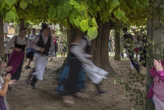 Kirchweih dance couples dancing around the dance lime tree