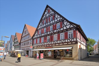 Half-timbered houses and people