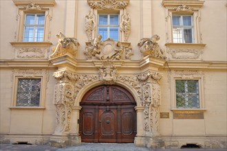 Portal with sculptures and ornaments from the baroque Boettingerhaus