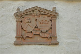 Coat of arms in the courtyard of the Romanesque Comburg Monastery