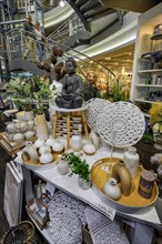 Ceramics and kitsch articles in a furniture store