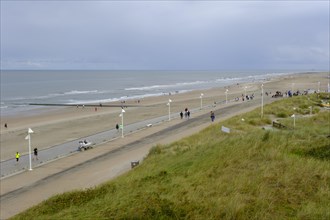 View from the Georgshoehe onto the beach and the coast
