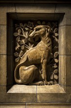 Relief depiction of a dog