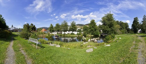 210 degree panorama of the spa gardens in Bernau im Black Forest