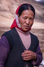 Portrait of a female Changpa nomadic herder