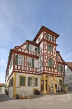 Half-timbered house with bay window