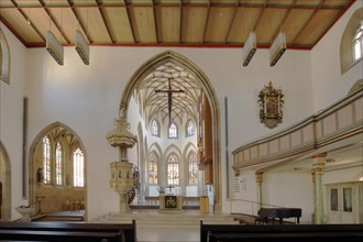 Interior view of the late Gothic Protestant town church