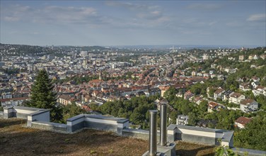 City panorama Stuttgart seen from the vantage point Wielandshoehe