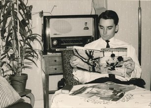 Symbolic image for the 100th anniversary of radio: German living room 1962