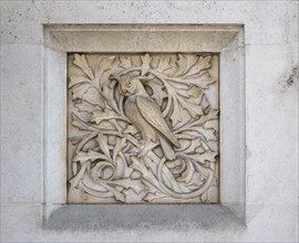 Relief depicting an owl