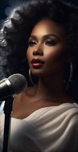 Portrait of a captivating black sensual woman