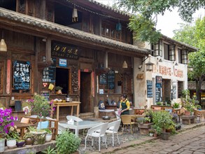 Restaurant in old wooden house