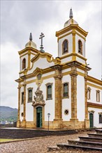 Baroque church in the square of the city of Mariana in Minas Gerais