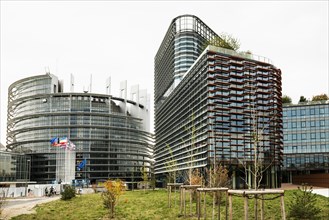 Office building and European Parliament