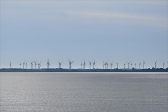 Wind turbines on the North Sea coast