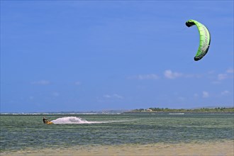 Kite surfers on Sanur beach