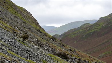 Mountain slopes at Honister Pass