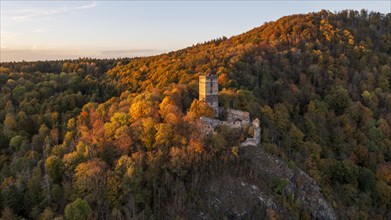 Castle Ruin Schauenstein in autumn