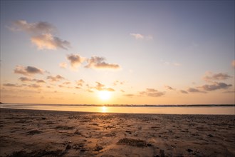 Fantastic sunset at the dream beach of Kuta