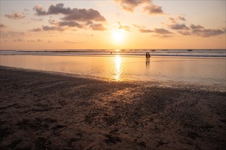 Fantastic sunset at the dream beach of Kuta