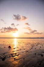 Fantastic sunset at the dream beach of Kuta