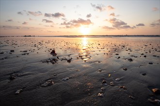 Fantastic sunset at the dream beach of Kuta