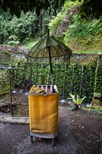 A small temple used for sacred ablutions. Enchanted and covered in moss