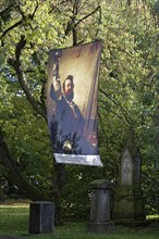 Banner with portrait of Johann Peter Hasenclever