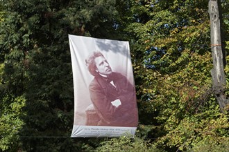 Banner with portrait of Theodor Mintrop